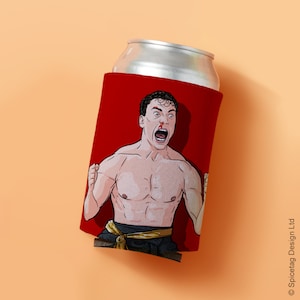 Van Damme Can Cooler Holder Movie Film 80's 1980's Beer Drink Holder Bottle Beverage Foam Arnold Cooling Sleeve Drinking Kumite