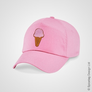 Bestickte Eismütze Eiscreme Van Cone Hat Retro Sommer Kleidung Mode Shabby Chic Mützen Urlaub Icelolly 99 Snack Melting