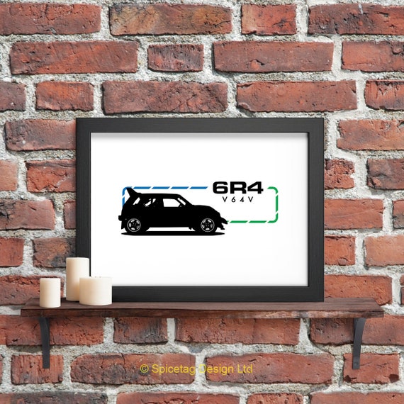 Metro 6R4 80s Car A3 Print Retro Group B 80s Sports Racing Motor Art Picture