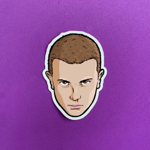 El 1 Vinyl Sticker 11 hawkins Face Stickers Character Faces Decal TV Show Lable Colourful Eleven