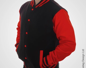 jacket red black