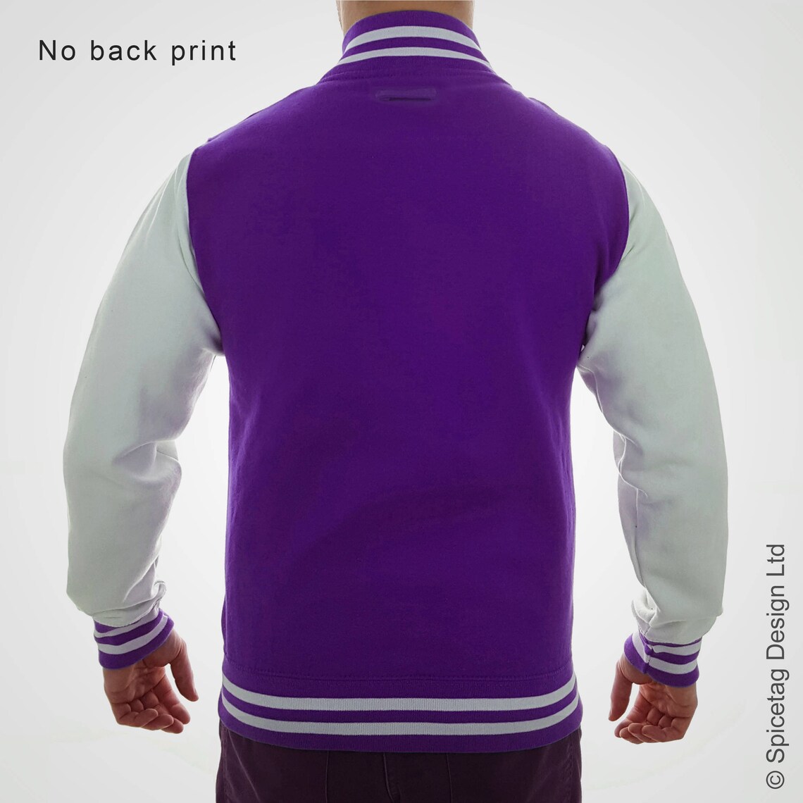 Purple Joker Varsity Jacket With White Sleeves College Etsy