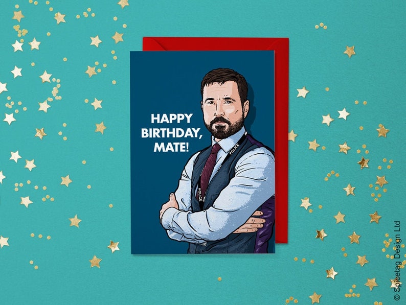 Birthday Card Steve Happy Mate Greetings Cards Retro Bday 18 21 30 40 Date Of Birth TV Show Police LOD I nick Bent Coppers Mother Of God image 1