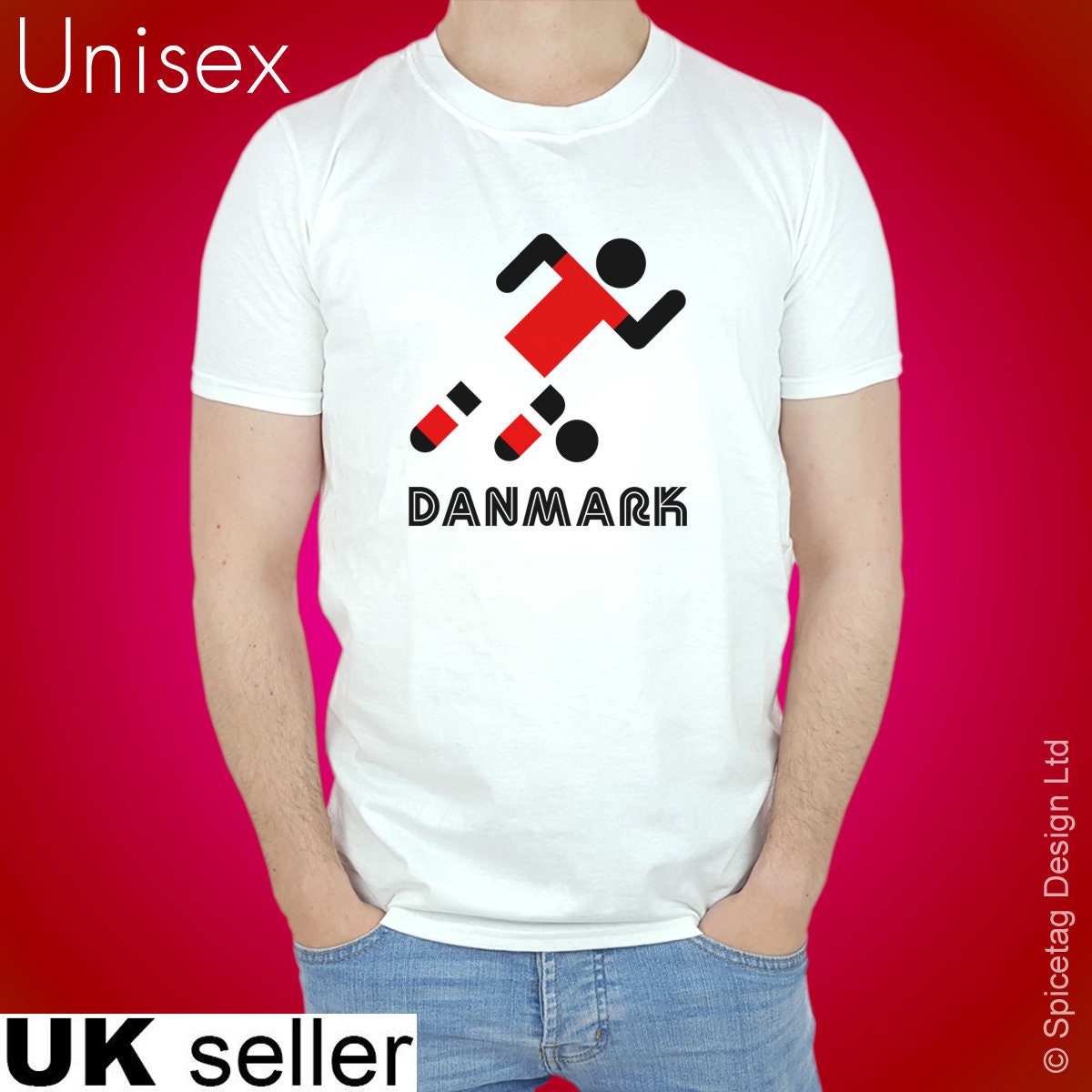 Denmark Retro Football T-shirt Danish Stick Man 2018 World Soccer T ...