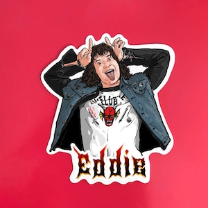 Eddie Vinyl Sticker: Colorful Character Face Decal