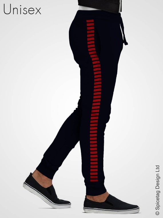 Mens Red Striped Pants for Han Solo Jogger Pants 