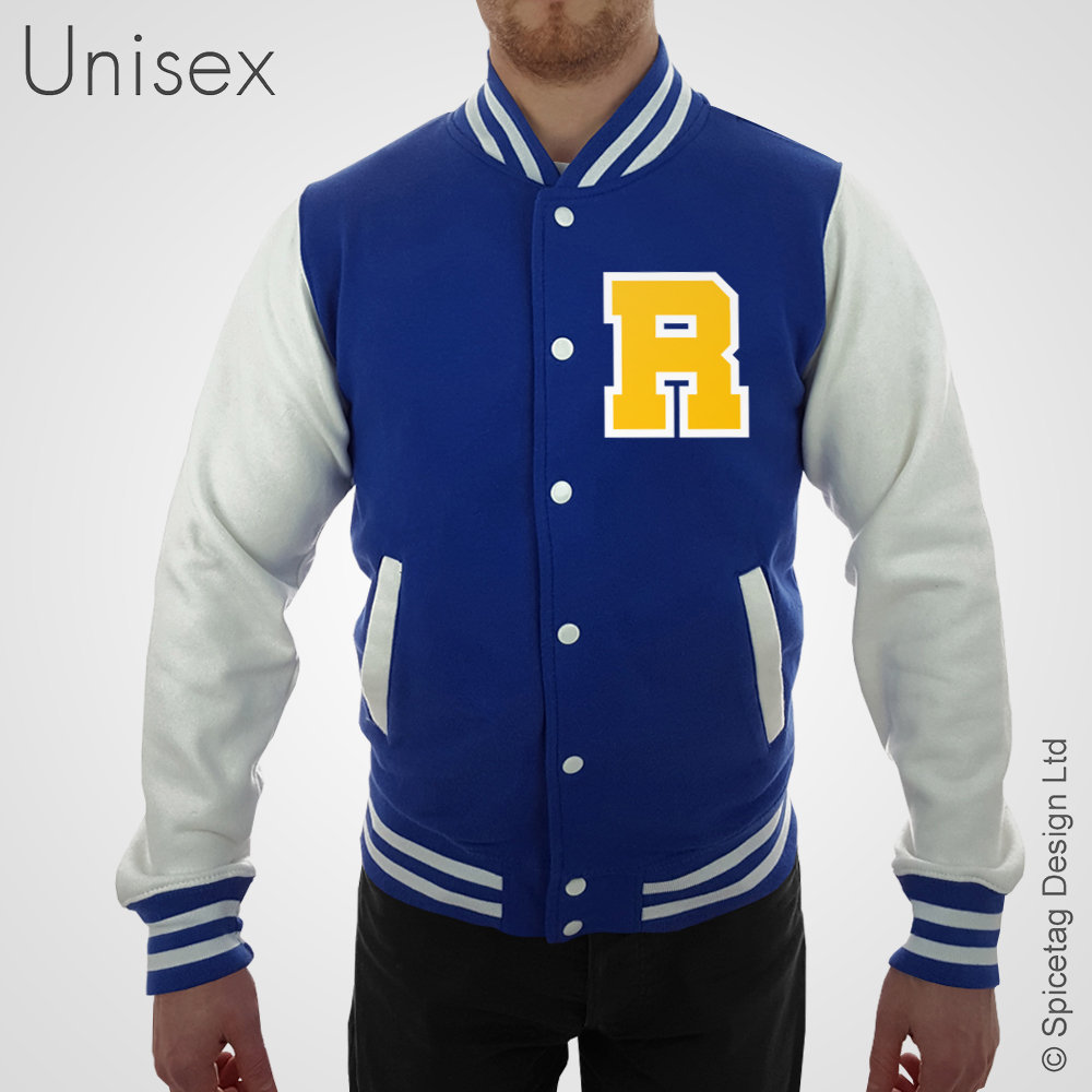 Mens Royal Blue Baseball Jacket with Yellow Sleeves (Almost Gone)