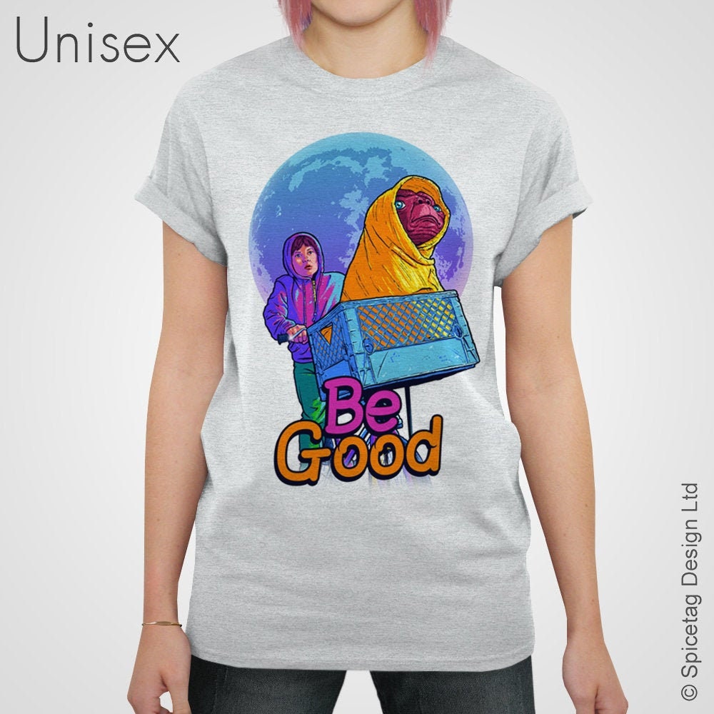 Be Good Retro 80's T-shirt BMX Flying Bike Sci Fi Movie Film