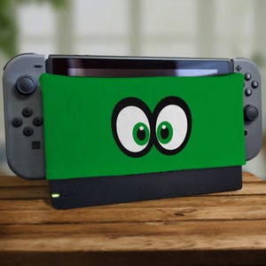 BRO Switch Dock Socke Cartoon Augen Videospiel Bildschirm Schutz gemütliche Tablet Schutz weiche Plüsch Docking Cover Pixel Gehäuse Freude Retro Gaming