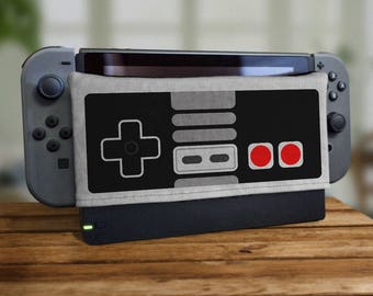 Switch Dock Sock 80s Controlador Retro Gaming Video Game Protetor de tela Tablet Proteção Soft Docking Cover Habitação Joy Pad Retrogaming