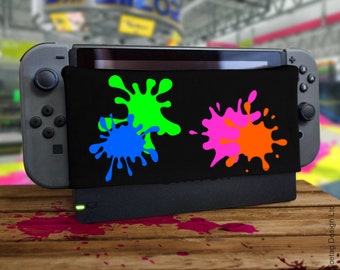 Schalter Dock Socke Farbe Splat Ports Video Gaming Displayschutzfolie gemütlich Tablet Schutz weicher Plüsch Docking Nerd Abdeckung Gehäuse Freude Retro Spiel