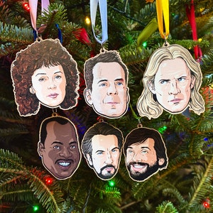 The Greatest Christmas Film Of All Time Tree Ornament Xmas Hanging Character Face Festive Merry movie film wooden welcome to the party pal