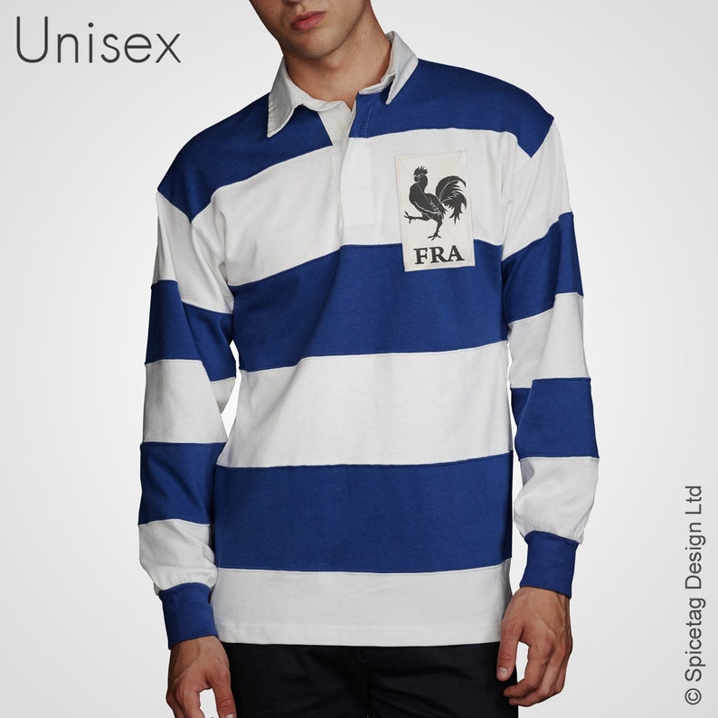 gift Ultra Retro Striped France Rugby Frenc Vintage lowest price Jersey Patch With