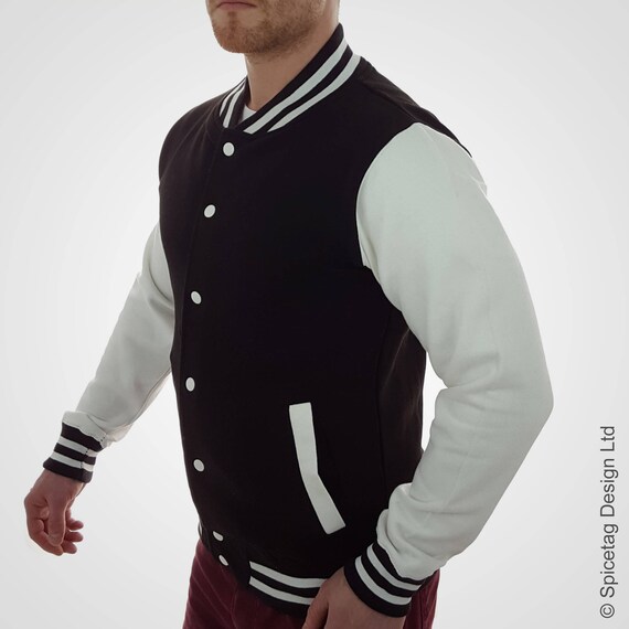 black varsity sweater