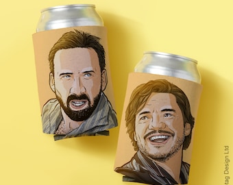 Cage And Pascal Can Cooler Holder Movie Film Meme Beer Drink Holder Bottle Cozy Beverage Foam Cooling Sleeve Koozie Drinking Funny The