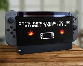 Switch Dock Sock Geeky Video Game Screen Protector Cozy Tablet Protection Soft Plush Docking Nerd Cover Pixel Housing Joy Retro Gaming