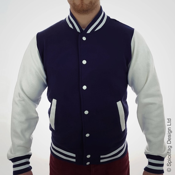 Marine Varsity Jacke blau College Letterman Mantel Baseball Marine Varsity Jacke blau College Letterman Mantel Baseball