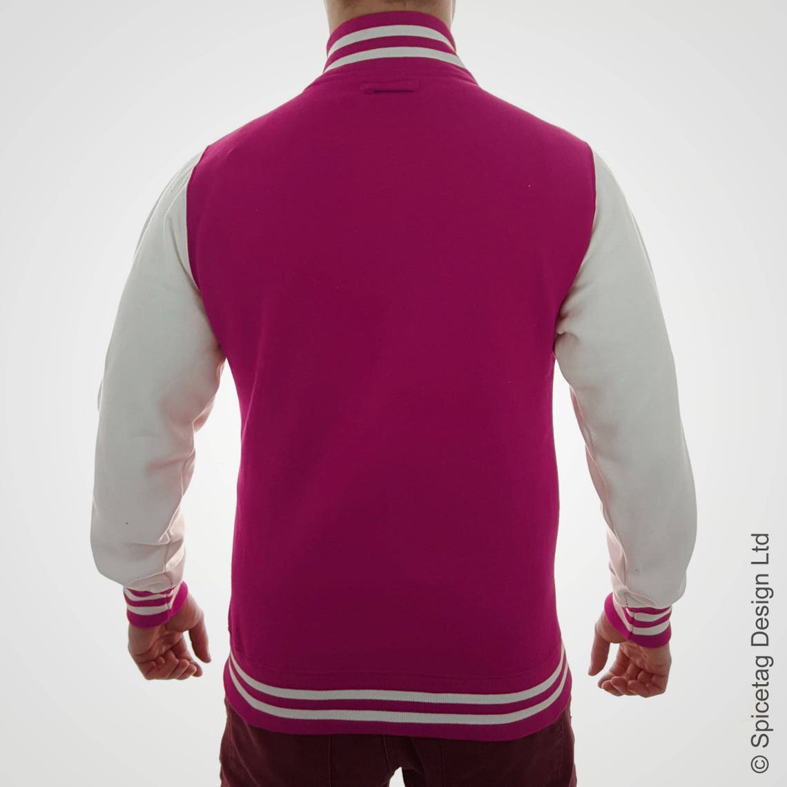 Hot Pink Varsity Jacket Electric College Letterman Coat Etsy