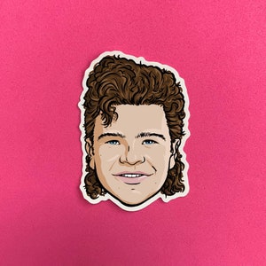 Dustin 2 Vinyl Sticker hawkins Face Stickers Character Faces Decal TV Show Lable Colourful
