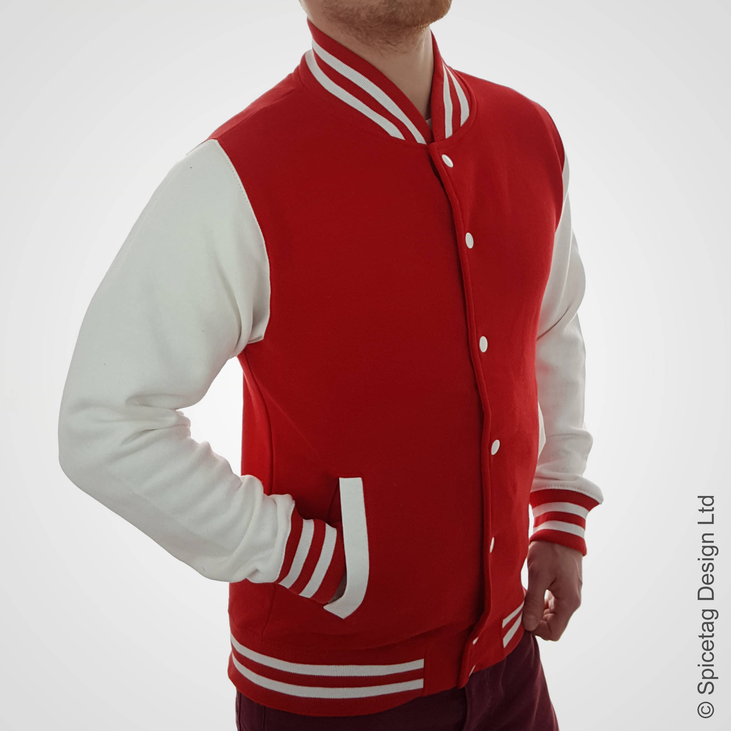 red baseball jacket mens
