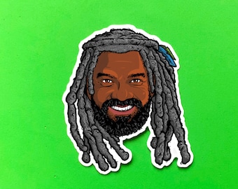 King Ezekiel Vinyl Sticker TWD Face Stickers Character Faces Decal TV Show Lable Colourful
