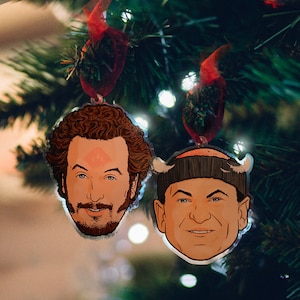 Harry & Marv Acrylic Christmas Tree Ornament Xmas Hanging Character Festive Merry Plastic Drawing Why The Hell Are You Dress Like A Chicken