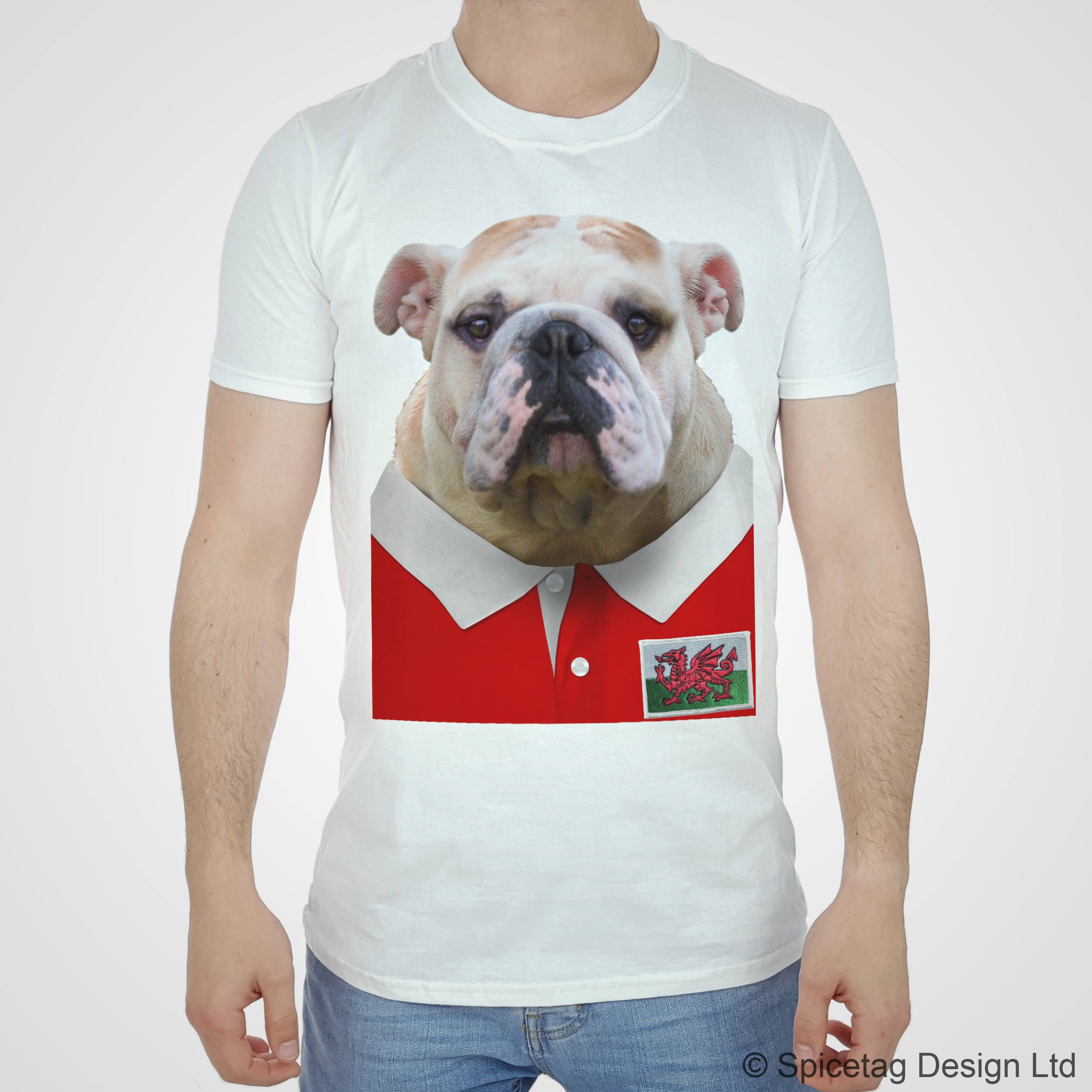 Wales Rugby Bulldog Tshirt Welsh Bull Dog Tshirt Puppy World Etsy