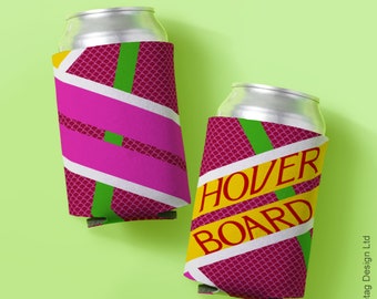 Hover Board Can Cooler Holder Movie Film 80's 1980's Beer Drink Holder Bottle Cozy I'd Buy Foam Cooling Sleeve Koozie Drinking 1985 Marty