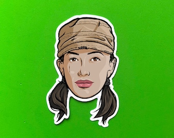 Rosita Vinyl Sticker TWD Face Stickers Character Faces Decal TV Show Lable Colourful