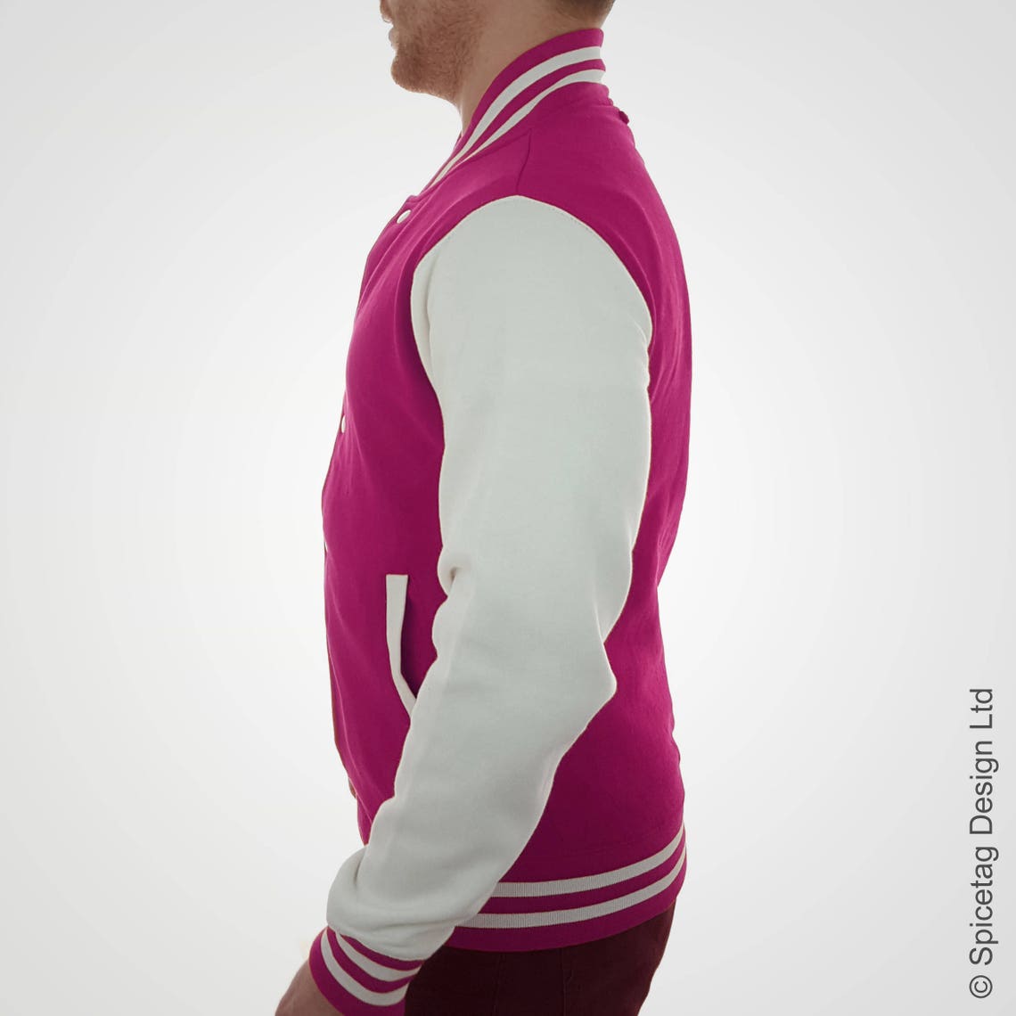Hot Pink Varsity Jacket Electric College Letterman Coat Etsy