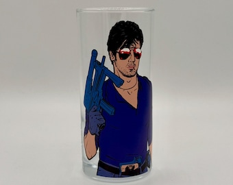 Cobra longdrink vintage stijl glas ventilator gemaakt cocktail hoog drankjes vat cadeau heden 80's 80's film film retro