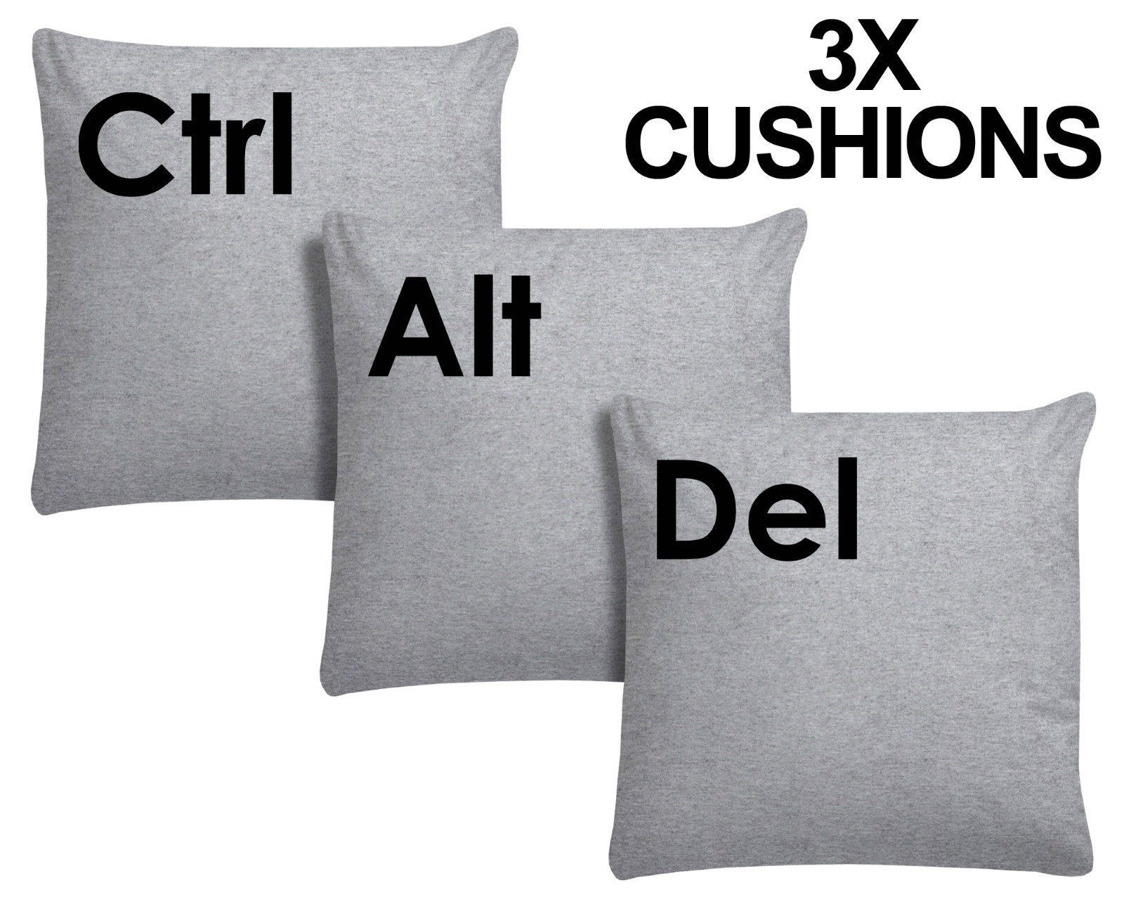 3x Ctrl Alt Del Cushion Keyboard Pillow Geeky Computer Keys Etsy