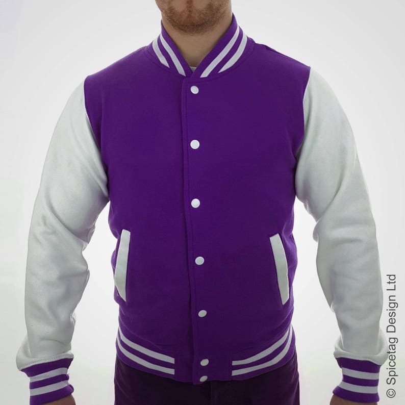 Purple Varsity Jacket Violet College Letterman Coat Baseball | Etsy