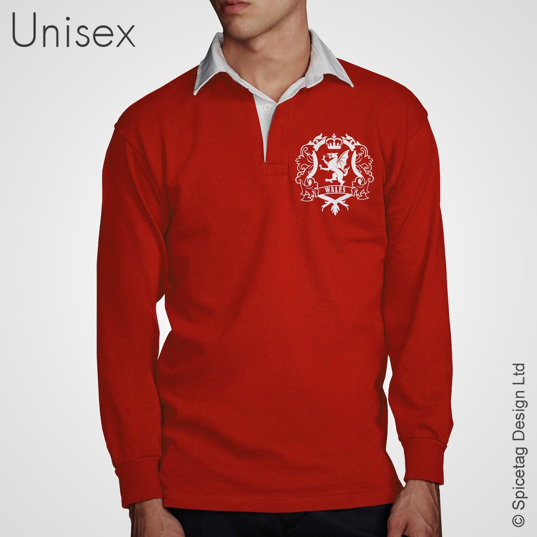 T-shirt Vintage Pays De Galles Rugby – Homme – Taille XL – Rouge – Manches Courtes – Occasion