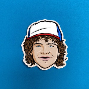 Dustin 1 Vinyl Sticker hawkins Gesichtsaufkleber Charakter Gesichter Aufkleber TV-Serie Lable Bunt