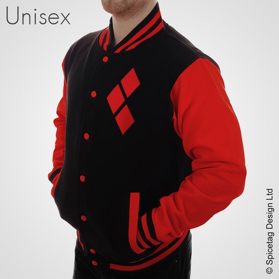 Black Harley Varsity Jacket With Red Sleeves College Letterman Black Harley Varsity Jacket With Red