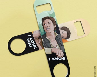 I Love You I Know Bottle Opener the force Bar Blade Beer Gift Present Retro Han Leia Movie Film Sci Fi Madrid