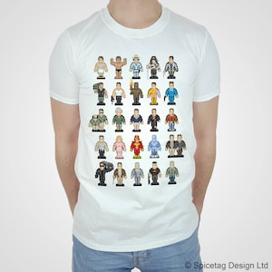 Arnold inspiriert T-shirt 8-Bit Actionfilm Tshirt 8-Bit Retro Videospiel-Stil T-Shirt Muster Pixel Top Genesis T-Shirts Ich bin zurück