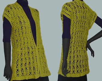 Warm crochet vest PATTERN for sizes xS-5XL, detailed tutorial in ENGLISH for every row, casual crochet vest pattern PDF, crochet top pattern