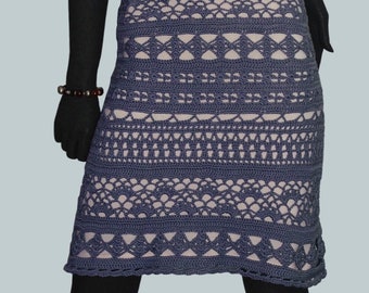 Seamless skirt crochet PATTERN written in ENGLISH with charts, Size INCLUSIVE crochet pattern, sizes Xs-5XL, Pdf boho crochet skirt pattern