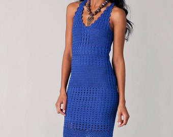 Crochet dress PATTERN, sizes S-L, written in ENGLISH for every row, with charts. Download Pdf from https://favoritepatterns.com if sold out