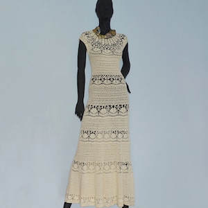 Boho dress crochet PATTERN, sizes Xs-3XL, written in ENGLISH for every row+chart. Download Pdf from https://favoritepatterns.com if sold out