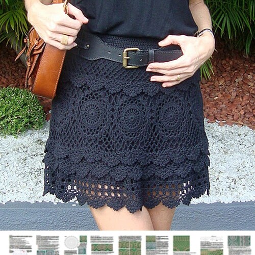 Boho Skirt Crochet PATTERN Detailed Tutorial in ENGLISH for Etsy