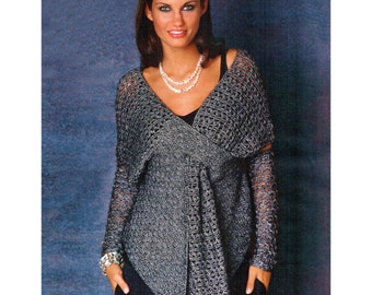 Crochet wrap PATTERN + crochet high cuffs written in ENGLISH for every row+chart. Download Pdf from https://favoritepatterns.com if sold out