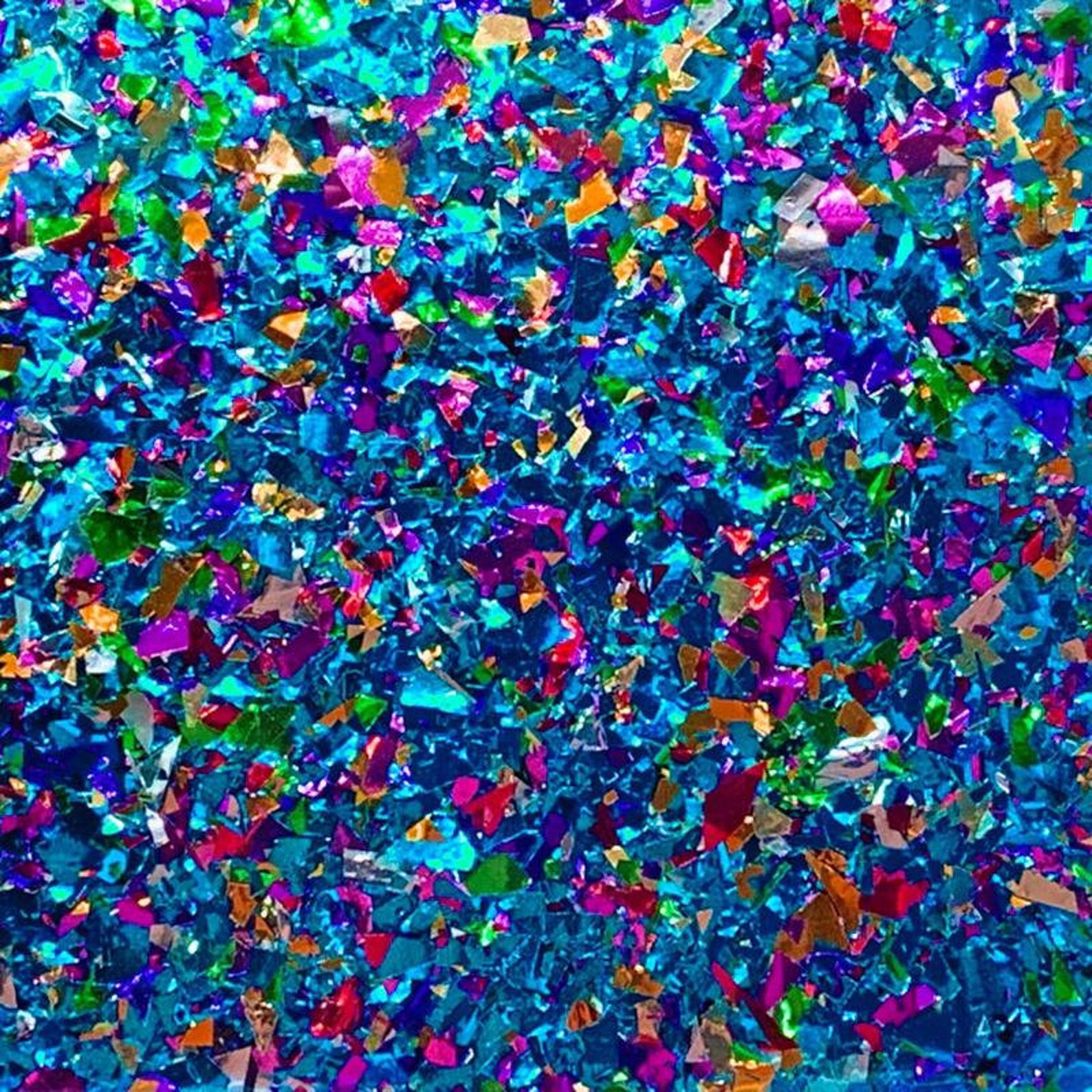 4mm Acrylic Festival Confetti Glitter Blue Rainbow Etsy