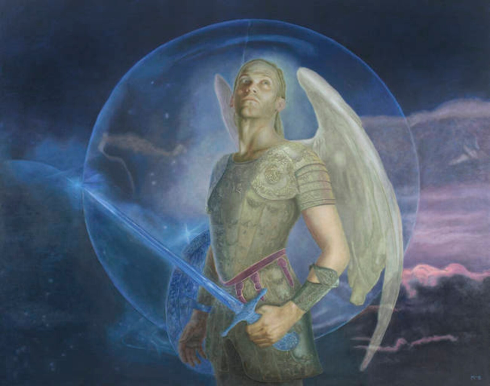 Archangel Michael Fine Art Giclee Print Etsy