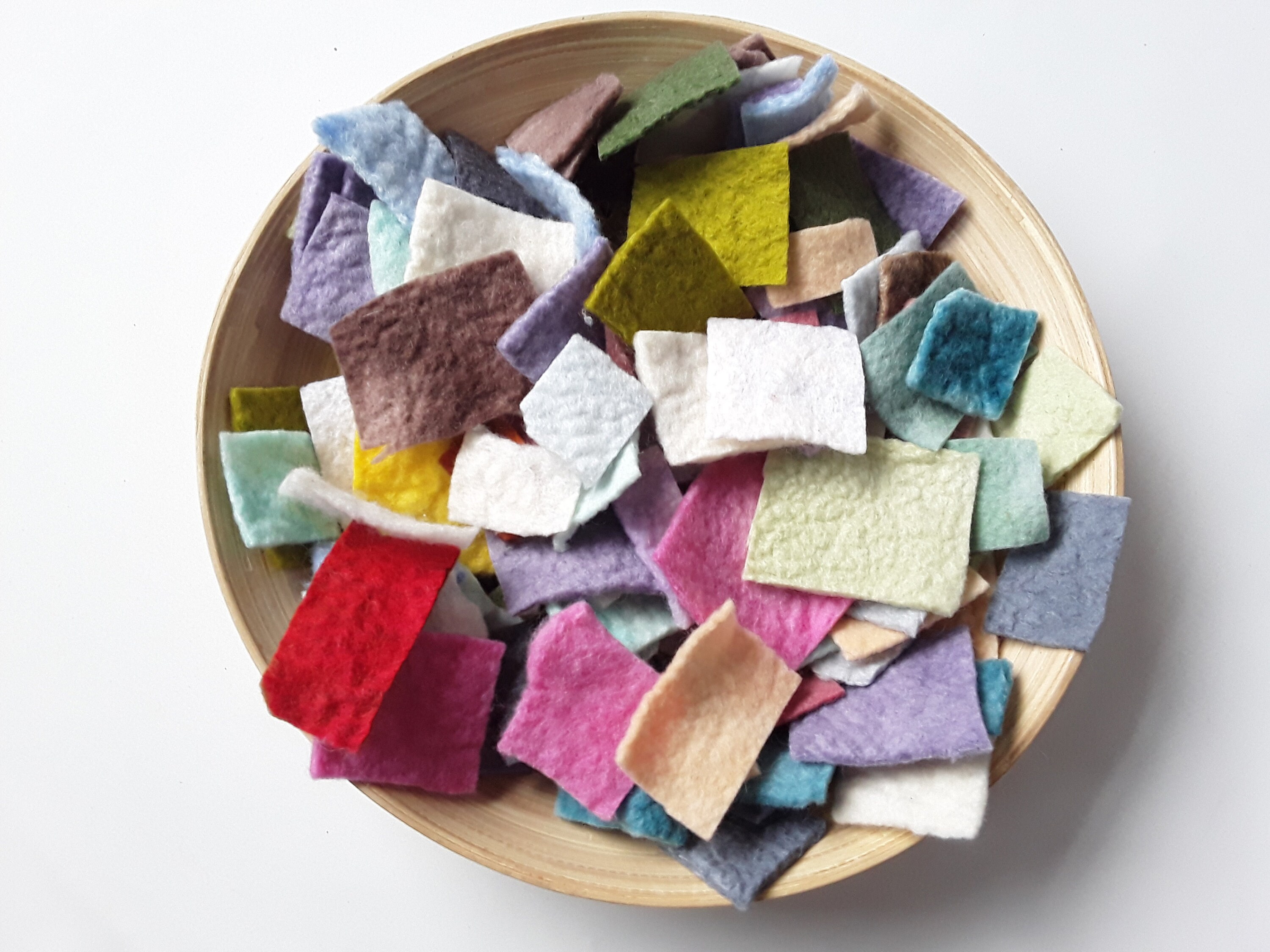 20g Hand Dyed Felted Felt Pieces Hand Felted 100 Wool Etsy