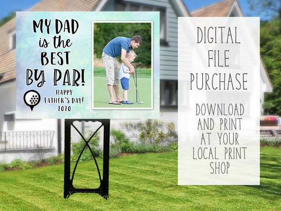 Father's Day Gift, Lawn Sign, Yard Sign, Outdoor Sign, Quarantine, Gold, My Dad is the Best by Par, Printed or Digital File Il_570xn
