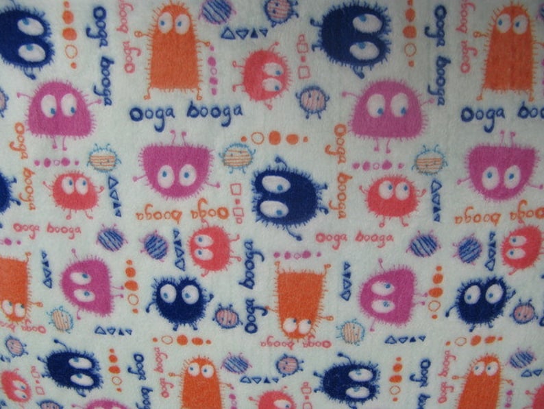 Bubblegum Ooga Booga RETRO Minky top Pads image 1