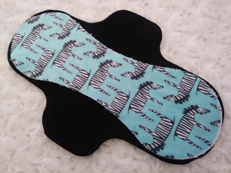 Pampered Shop up to 17 length incontinence Aqua Zebra Minky Top\u300ayou choose size /& absorbency\u300b Menstrual